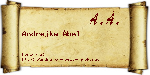 Andrejka Ábel névjegykártya